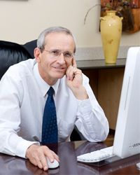man using a computer