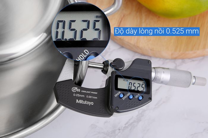 Bộ nồi inox 1 đáy 24 cm Delites XR001-24 - Chất liệu inox 430 dày 0.525 mm