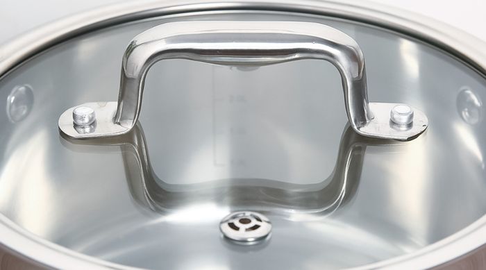 Nồi inox 3 đáy nắp kính 20cm Elmich Trimax Eco EL-3993 - Nắp nồi trong suốt, tiện quan sát