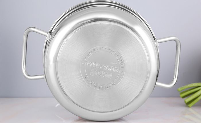 Nồi inox 3 đáy nắp inox Fivestar FSN16-SW 16cm