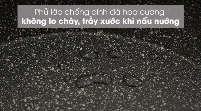 Lòng chảo an toàn - Chảo nhôm chống dính đáy từ 28cm Sunhouse SFP28B