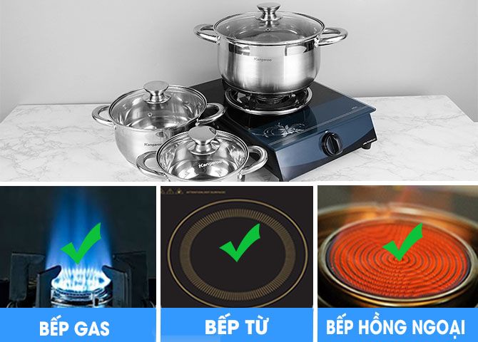 Sử dụng trên tất cả các bếp