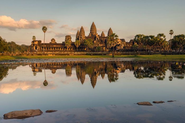 Angkor Wat, an ancient architectural marvel in Cambodia