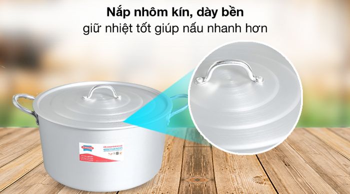 Nắp nhôm - Nồi nhôm anod 30 cm Sunhouse SHG2730SA
