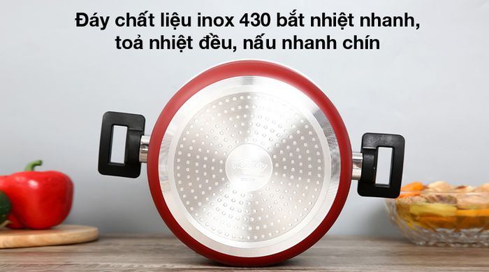 Đáy phẳng - Nồi nhôm chống dính đáy từ 22cm Hommy NE002-22