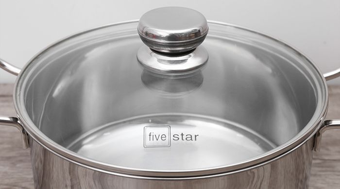 Nắp kính - Nồi inox 3 đáy nắp kính 24 cm Fivestar N24-5DG