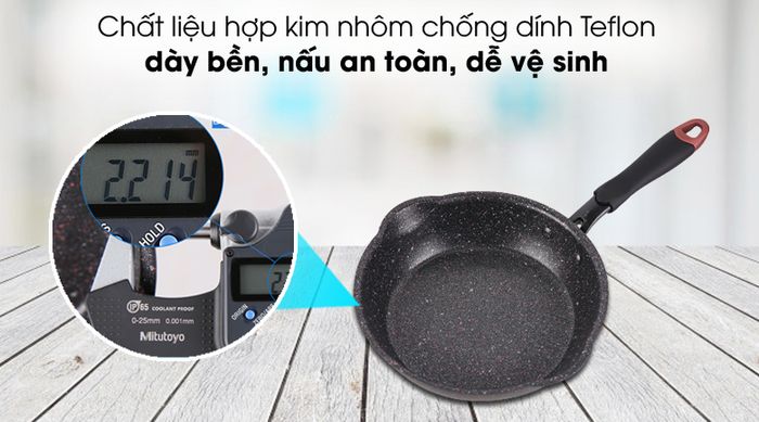 Dày bền - Chảo nhôm chống dính đáy từ 20cm Kangaroo KG661XS