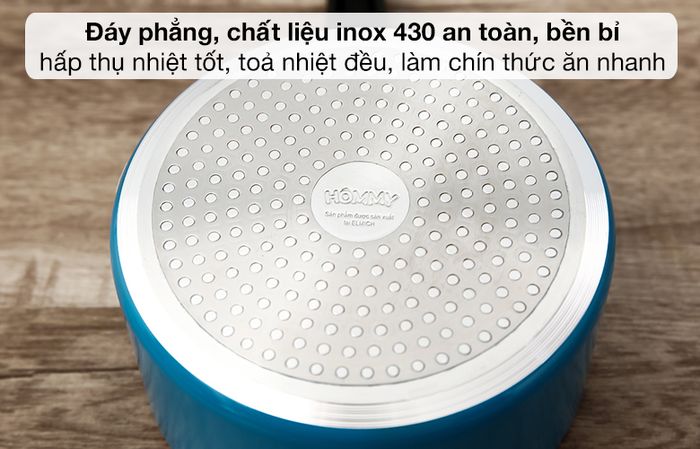 Đáy - Quánh nhôm chống dính đáy từ 16cm Hommy QE003-16 Xanh