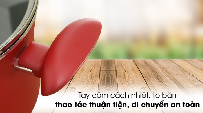 Tay cầm chống nóng - Nồi nhôm chống dính đáy từ 22cm TEFAL So Chef G1354595