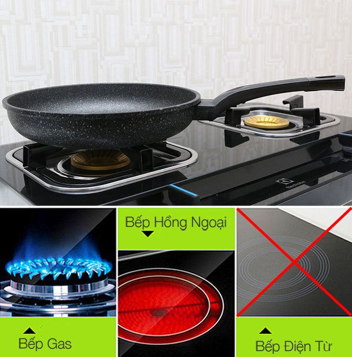 Chảo nhôm chống dính đá hoa cương 28 cm Sunhouse SBD28 - Sử dụng