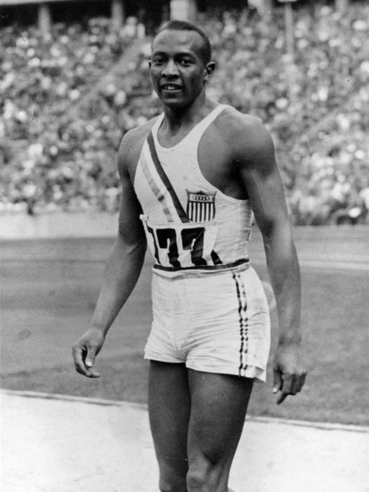 Jesse Owens Competing in the 1936 Summer Olympics.