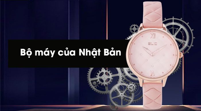 Đồng hồ nữ Elio EL028-01 được trang bị bộ máy của Nhật Bản