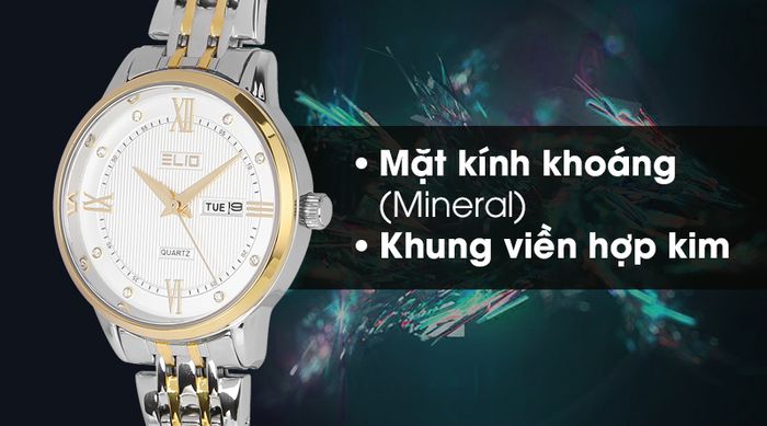 Đồng hồ nữ Elio ES026-C2 có khả năng chịu va đập tốt