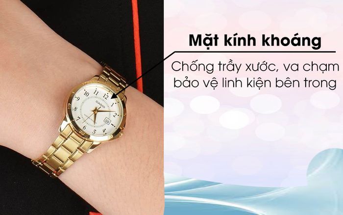 Đồng hồ Nữ Casio LTP-V004G-7BUDF mặt đồng hồ bền