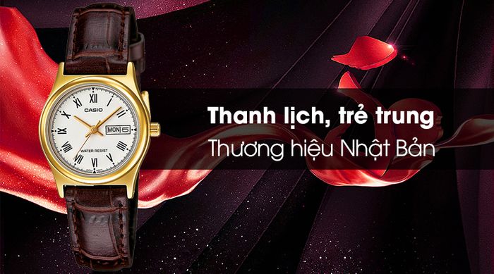Đồng hồ nữ Casio LTP-V006GL-7BUDF với thiết kế nữ tính và tinh tế