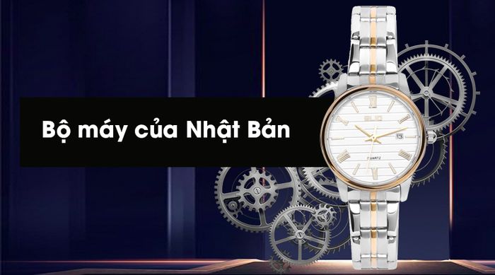Đồng hồ nữ Elio ES017-C2 được trang bị bộ máy của Nhật Bản