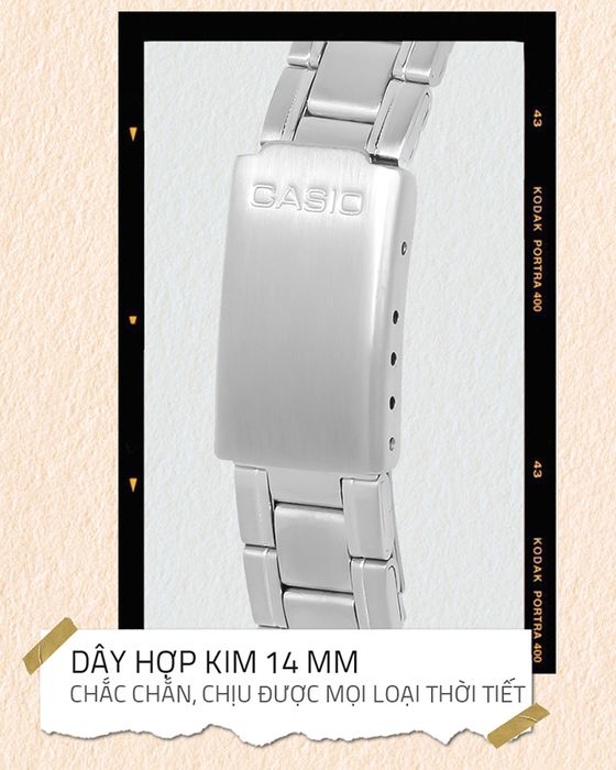 Đồng hồ Nữ Casio LTP-V007D-7EUDF có dây đeo hợp kim