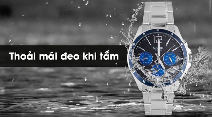 Đồng hồ nam Casio MTP-1374D-2AVDF có hệ số chống nước 5 ATM