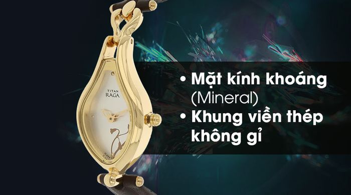 Đồng hồ nữ Titan 2457YL01 có lớp vỏ ngoài bền chắc