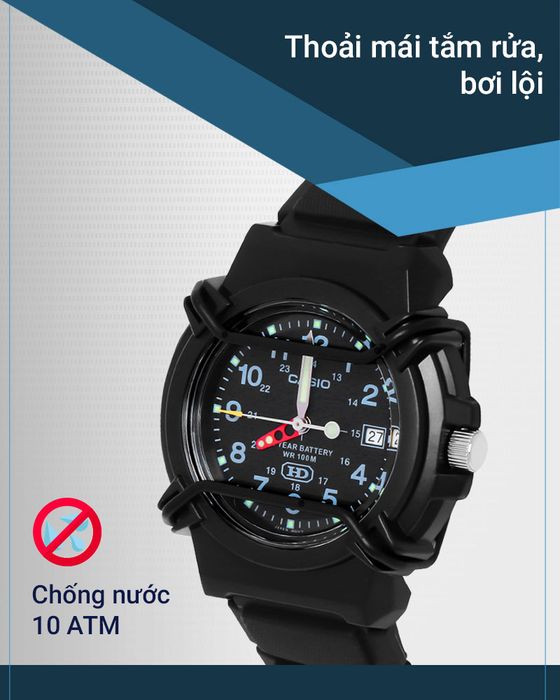 Đồng hồ nam Casio HDA-600B-1BVDF có hệ số chống nước 10 ATM