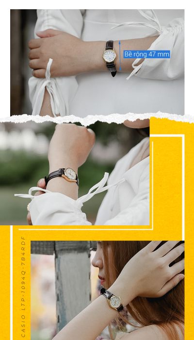 Đồng hồ nữ Casio LTP-1094Q-7B4RDF - đeo trên tay