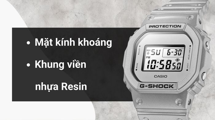 Chất liệu mặt kính và khung viền của mẫu đồng hồ