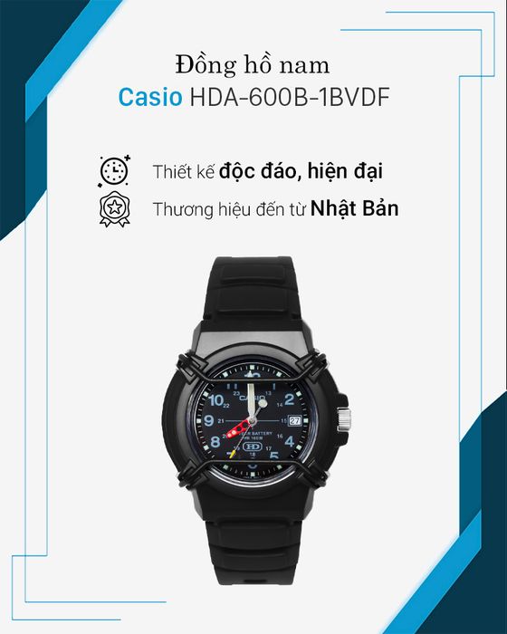 Đồng hồ Nam Casio HDA-600B-1BVDF - Hình tổng quan