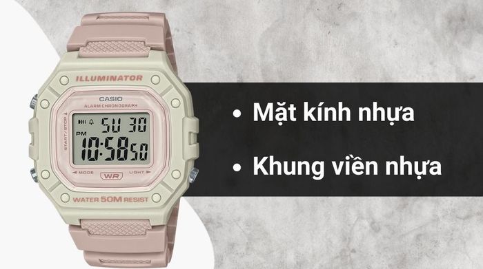 Chất liệu mặt kính và khung viền của mẫu đồng hồ