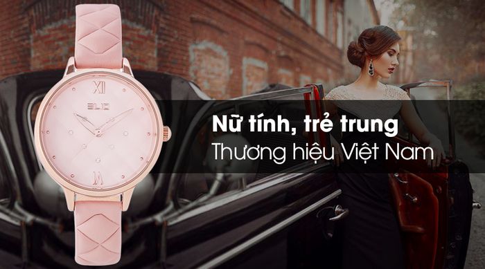 Đồng hồ nữ Elio EL028-01 có thiết kế nữ tính