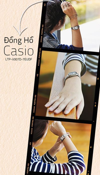 Trên tay đồng hồ Nữ Casio LTP-V007D-7EUDF