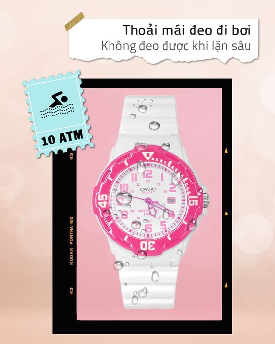 Đồng hồ nữ Casio LRW-200H-4BVDF có hệ số chống nước 100m