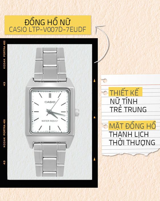 Tổng quan về đồng hồ Nữ Casio LTP-V007D-7EUDF