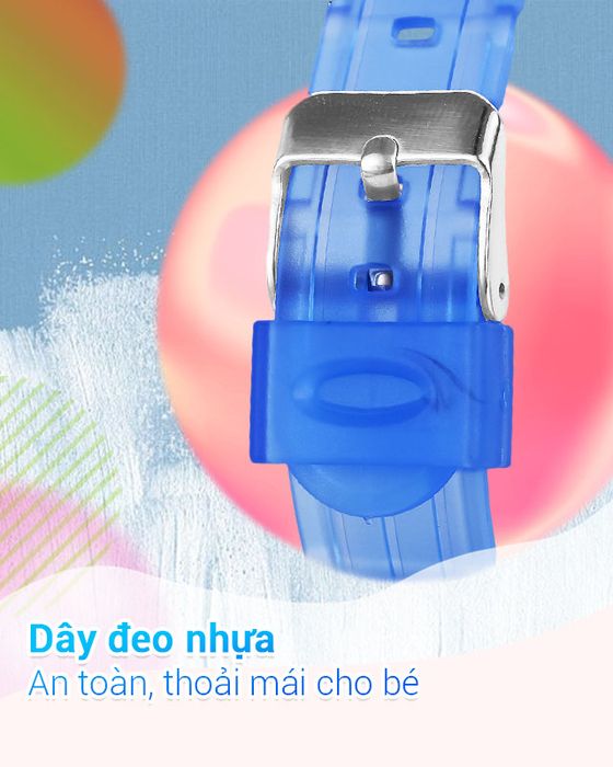 Đồng hồ trẻ em Smile Kid SL059-01 sở hữu dây đeo nhựa nhẹ nhàng, thoải mái
