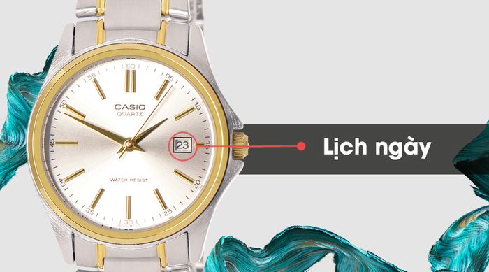 Đồng hồ nữ Casio LTP-1183G-7ADF được trang bị lịch ngày tiện lợi