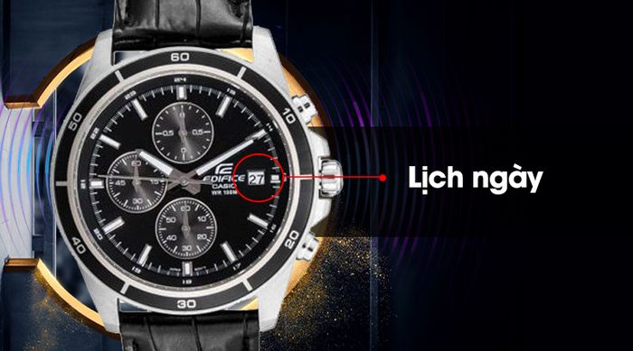 Đồng hồ Nam Edifice Casio EFR-526L-1AVUDF trang bị lịch ngày tiện ích