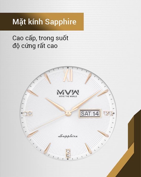 Đồng hồ nam MVW MS060-01 có mặt kính Sapphire cao cấp