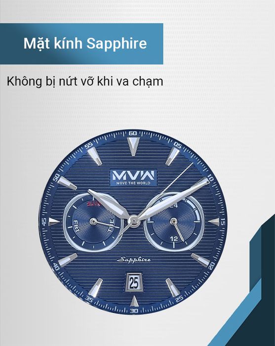Đồng hồ nam MVW MS061-02 có mặt kính Sapphire cao cấp