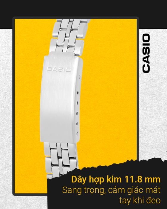 Đồng hồ nữ Casio LTP-1129A-7BRDF có dây đeo hợp kim bền bỉ