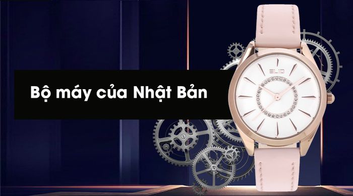 Đồng hồ nữ Elio EL044-01 có bộ máy bền bỉ