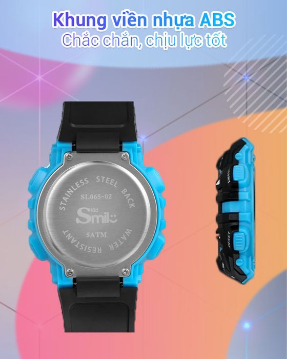 Đồng hồ trẻ em Smile Kid SL065-02 có khung viền bền chắc, chịu lực tốt