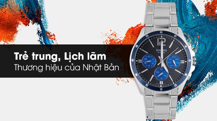 Đồng hồ nam Casio MTP-1374D-2AVDF có thiết kế sang trọng và tinh tế