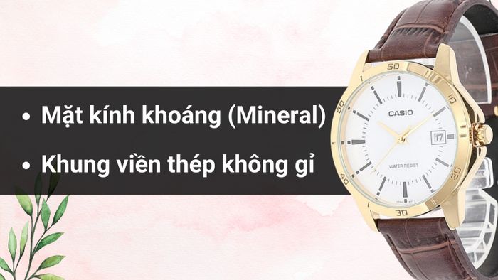 Chất liệu mặt kính và khung viền của mẫu đồng hồ