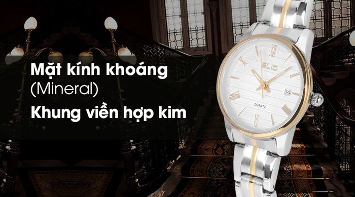 Đồng hồ nữ Elio ES017-C2 có lớp vỏ ngoài bền chắc