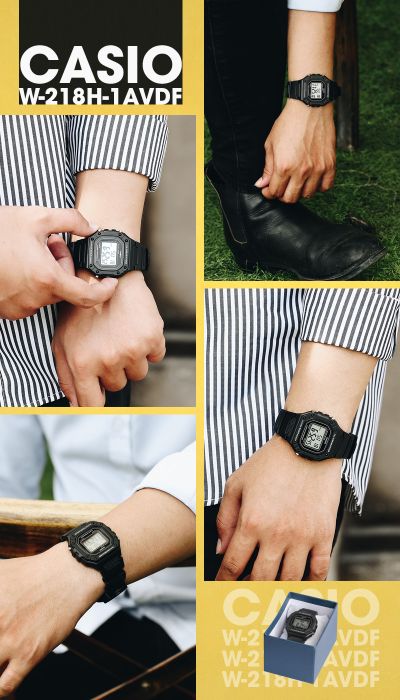 Đồng hồ Nam Casio W-218H-1AVDF nam tính, năng động