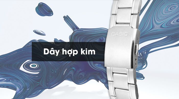 Đồng hồ nam Casio MTP-1374D-2AVDF có dây đeo bền bỉ, sáng bóng