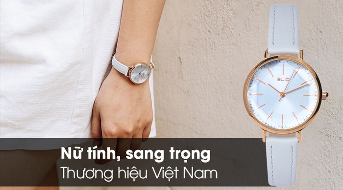 Đồng hồ Nữ Elio EL012-01 có thiết kế đơn giản, nữ tính