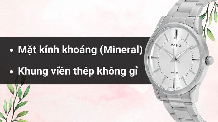 Chất liệu mặt kính và khung viền của mẫu đồng hồ