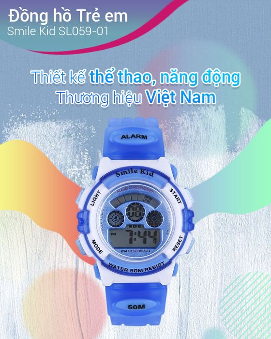 Đồng hồ trẻ em Smile Kid SL059-01 với thiết kế năng động, cá tính