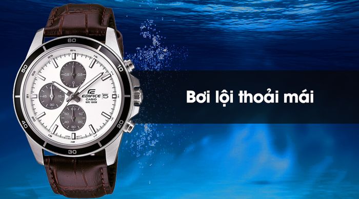 Đồng hồ nam Edifice Casio EFR-526L-7AVUDF có hệ số chống nước 10 ATM