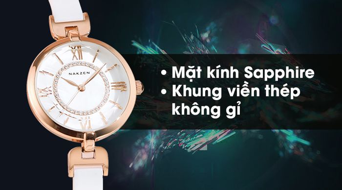Đồng hồ nữ Nakzen SS1015L-7N0 có khả năng chịu va đập tốt